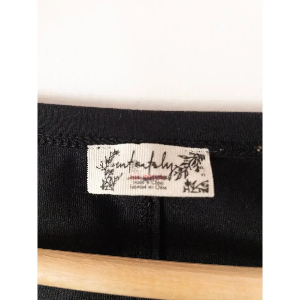 Free People Intimately Corset Style Thong Long Sleeve Black Bodysuit Small - Picture 4 of 5